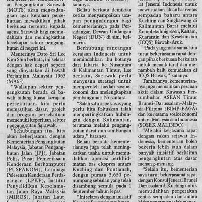 24 Mei 2023 Utusan Borneo Pg.6 Mots Cadangan Kerajaan Persekutuan Wakilkan Pihak Berkuasa Tertentu Kepada Agensi Sarawak
