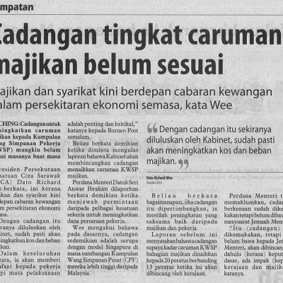 3 Mei 2023 Utusan Borneo Pg. 5 Caruman Tingkat Caruman Majikan Belum Sesuai