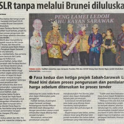 8 Mei 2023 Utusan Borneo Pg. 1 Sslr Tanpa Melalui Brunei Diluluskan