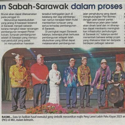 8 Mei 2023 Utusan Sarawak Pg. 3 Projek Jalan Sabah Sarawak Dalam Proses Penilaian