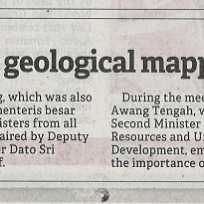 9 Mei 2023 Borneo Post Pg. 2 Swak Seeks Additional Funding For Geological Mapping Mineral Resource Studies
