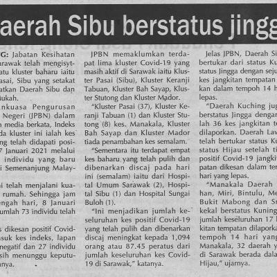 10.1.2021 Mingguan Sarawak Pg.4 Daerah Sibu Berstatus Jingga