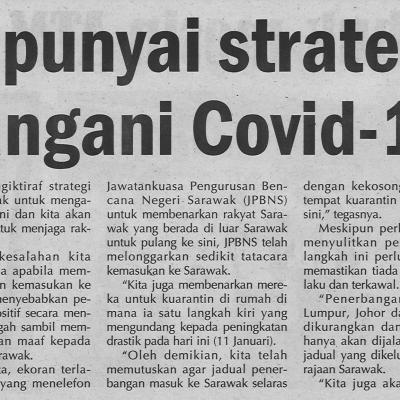 12.1.2021 Utusan Sarawak Pg.5 Sarawak Punyai Strategi Sendiri Tangani Covid 19