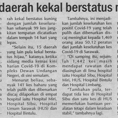 23.1.2021 Utusan Sarawak Pg.4 Lima Daerah Kekal Berstatus Merah