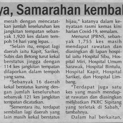 31.1.2021 Utusan Sarawak Asajaya Samarahan Kembali Hijau