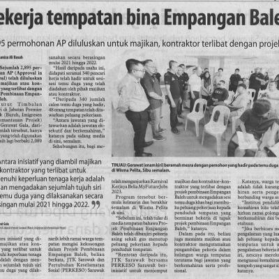 14 Jun 2023 Utusan Borneo Pg. 6 Pekerja Tempatan Bina Empangan Baleh