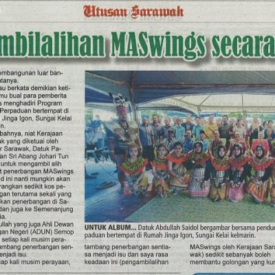 19 Jun 2023 Utusan Sarawak Pg. 13 Kaji Pengambilan Maswings Secara Terperinci