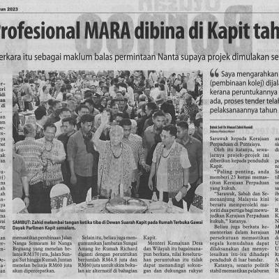 4 Jun 2023 Utusan Borneo Pg. 2kolej Profesional Mara Dibina Di Kapit Tahun Ini