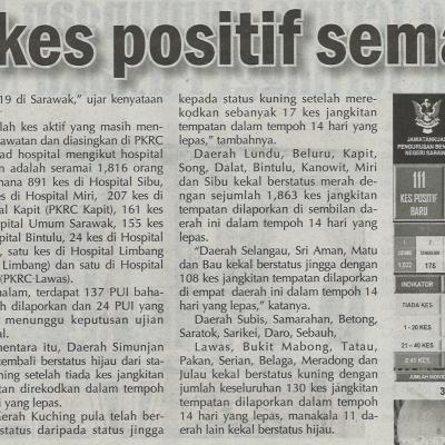 10.2.2021 Utusan Sarawak Pg.4 111 Kes Positif Semalam