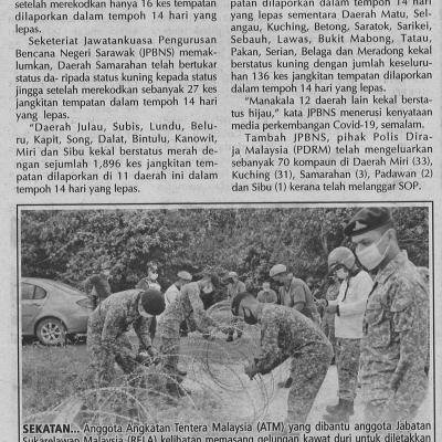 15.2.2021 Utusan Sarawak Pg.4 Bau Samarahan Bertukar Status 