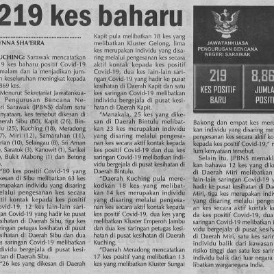 26.2.2021 Utusan Sarawak Pg.4 219 Kes Baharu