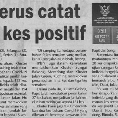 27.2.2021 Utusan Sarawak Pg.4 Sarawak Terus Catat Tiga Angka Kes Positif