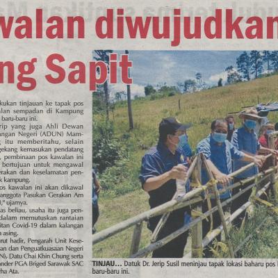 28.2.2021 Mingguan Sarawak Pg.10 Pos Kawalan Diwujudkan Di Kampung Sapit