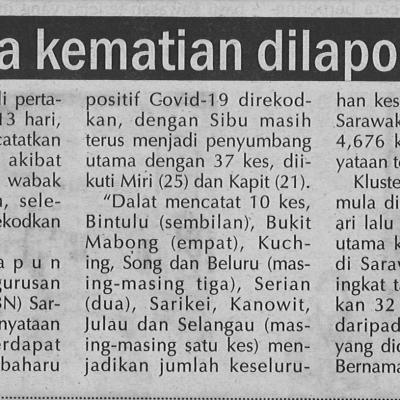 3.2.2021 Utusan Sarawak Tiada Kematian Dilaporkan
