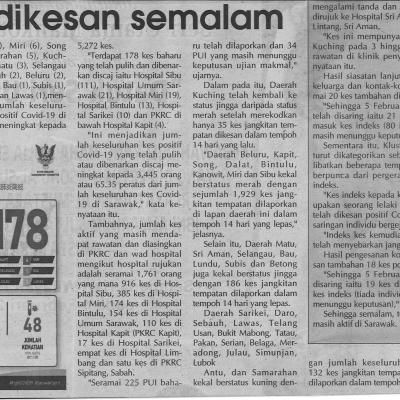 6.2.2021 Utusan Sarawak Pg.4178 Kes Dikesan Semalam