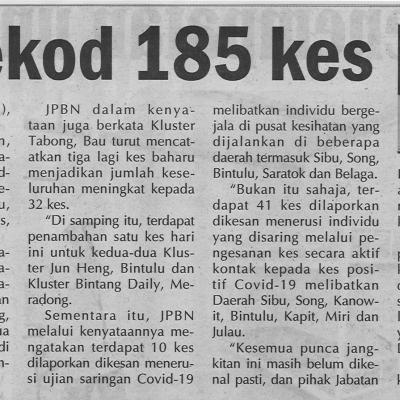 7.2.2021 Mingguan Sarawak Pg.4 sarawak Rekod 185 Kes