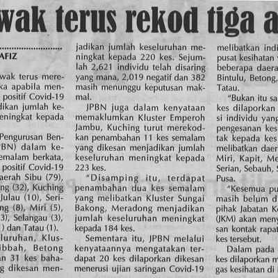 07.03.21 Mingguan Sarawak Pg.4 Sarawak Terus Rekod Tiga Angka