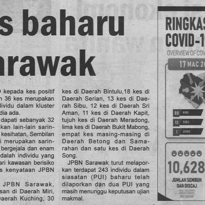 18.3.2021 Utusan Sarawak Pg.4 225 Kes Baharu Di Sarawak