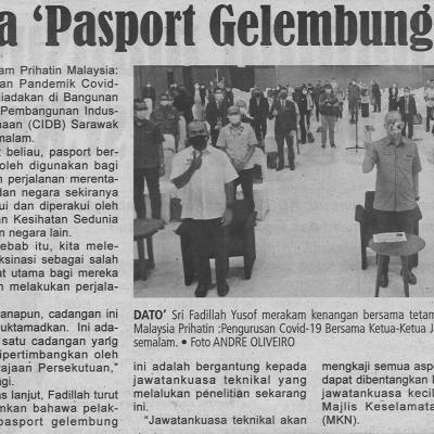 21.3.2021 Mingguan Sarawak Pg.5 Cadang Guna Pasport Gelembung Perjalanan