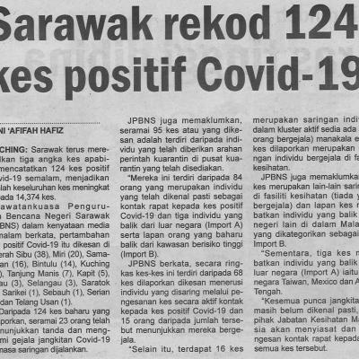 23.3.2021 Utusan Sarawak Pg.5 Sarawak Rekod 124 Kes Positif Covid 19