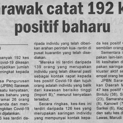 30.3.2021 Utusan Sarawak Pg.4 Sarawak Catat 192 Kes Positif Baharu