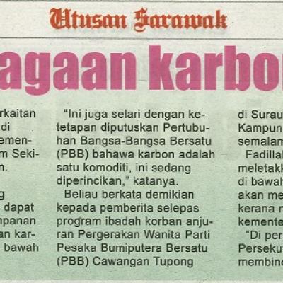 1 Julai 2023 Utusan Sarawak Pg. 3 Aktiviti Perniagaan Karbon Diasingkan