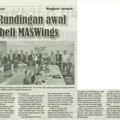 2 Julai 2023 Mingguan Sarawak Pg. 2 Rundingan Awal Beli Maswings