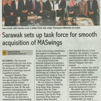 2 Julai 2023 Sunday Post Pg. 1 Sarawak Sets Up Task Force For Smooth Acquisition Of Maswings