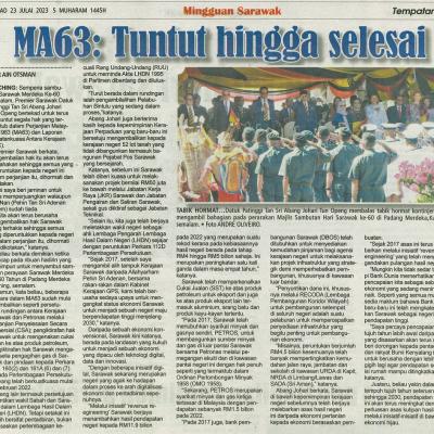 23 Julai 2023 Mingguan Sarawak Pg.3 Ma63 Tuntut Hingga Selesai