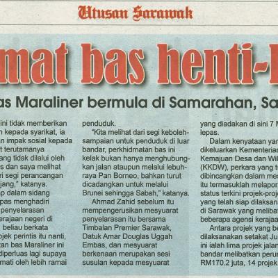 4 Julai 2023 Utusan Sarawak Pg. 3 Khidmat Bas Henti Henti