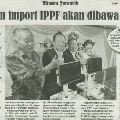 5 Julai 2023 Utusan Sarawak Pg.4 Isu Lesen Import Ippf Akan Dibawa Ke Kkm