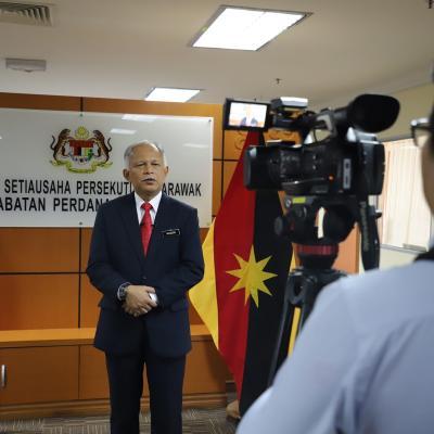 24 Julai 2023 - Sesi Rakaman Sempena Hari Kebangsaan & Hari Malaysia 2023 Oleh Jabatan Penyiaran Malaysia Sarawak