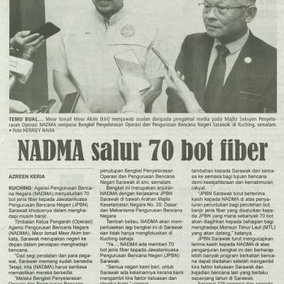 11 Ogos 2023 Utusan Sarawak Pg.6 Nadma Salur 70 Bot Fiber