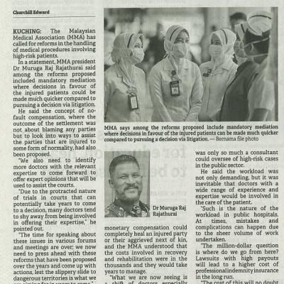 2 Ogos 2023 Borneo Post Pg.4 Reform Handling Of Procedures For High Risk Patients Mma