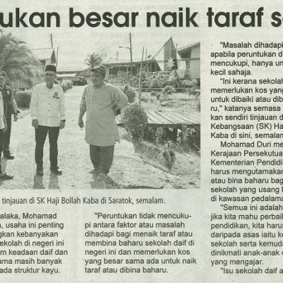 2 Ogos 2023 Utusan Sarawak Pg.7 Peruntukan Besar Naik Taraf Sekolah Usang