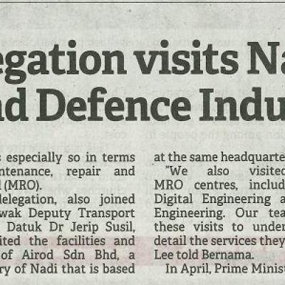 24 Ogos 2023 Borneo Post Pg.2 Sarawak Delegation Visits National Aerospace And Defence Industries Airod