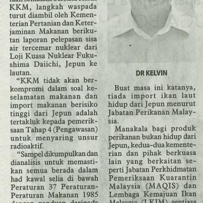 25 Ogos 2023 Utusan Borneo Pg.4 Kkm Ambil Langkah Serius Pastikan Keselamatan Makanan Terutama Diimport Dari Jepun