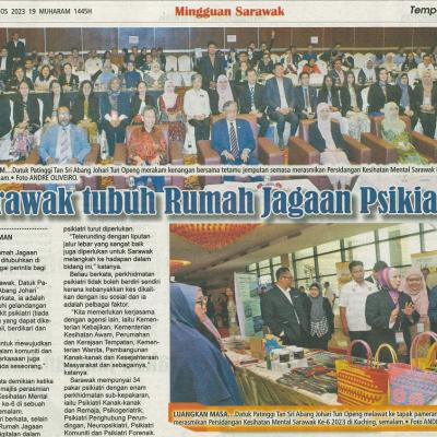 6 Ogos 2023 Mingguan Sarawak Pg.3 Sarawak Tubuh Rumah Jagaan Psikiatri