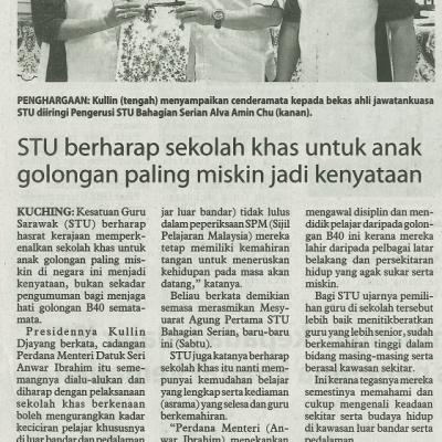 9 Ogos 2023 Utusan Borneo Pg.6 Stu Berharap Sekolah Khas Untuk Anak Golongan Paling Miskin Jadi Kenyataan