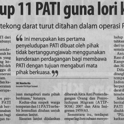 10.4.2021 Utusan Borneo Pg.2 Cubaan Seludup 11 Pati Guna Lori Kargo Tumpas