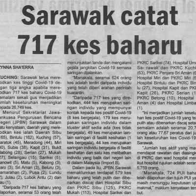 24.4.2021 Utusan Sarawak Pg.4 Sarawak Catat 717 Kes Baharu