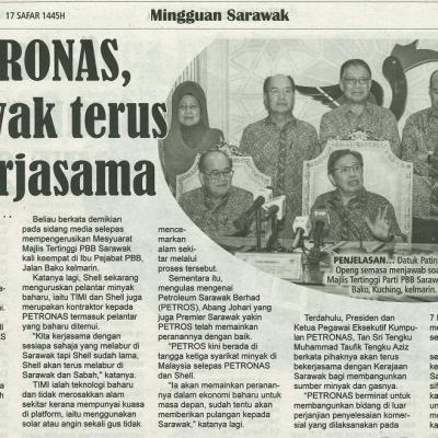 3 September 2023 Mingguan Sarawak Pg.5 Petronas Sarawak Terus Bekerjasama