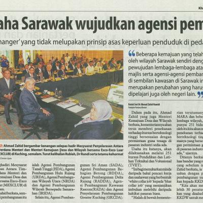 12 Oktober 2023 Utusan Borneo Pg.3 Pelajari Usaha Sarawak Wujudkan Agensi Pembangunan