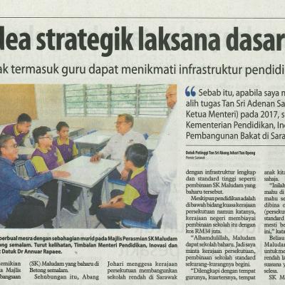 3 Oktober 2023 Utusan Borneo Pg.3 Harus Ada Idea Strategik Laksana Dasar Pendidikan