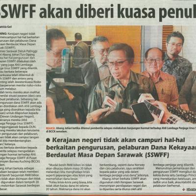 30 Oktober 2023 Utusan Borneo Pg.1 Sswff Akan Diberi Kuasa Penuh