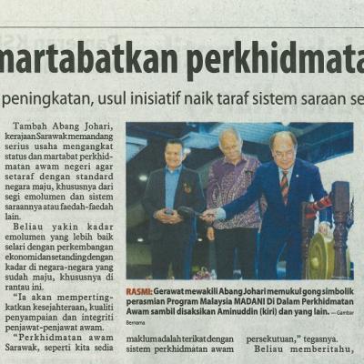 6 Oktober 2023 Utusan Borneo Pg.5 Sarawak Serius Martabatkan Perkhidmatan Awam Negeri