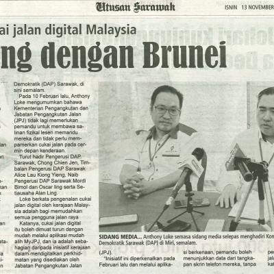 13 November 2023 Utusan Sarawak Pg.4 Bincang Dengan Brunei