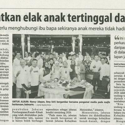 14 November 2023 Utusan Borneopg.5 Sop Ditingkatkan Elak Anak Tertinggal Dalam Kereta