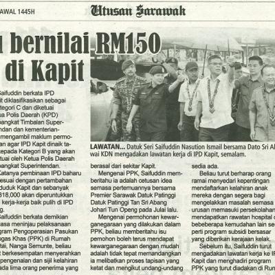 20 November 2023 Utusan Sarawakpg.5 Ipd Baharu Bernilai Rm150 Juta Dibina Di Kapit