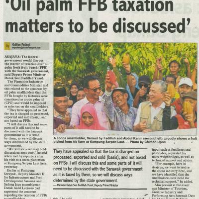 26 November 2023 Sunday Post Pg. 3 Oil Palm Ffb Taxation Matters To Be Discussed